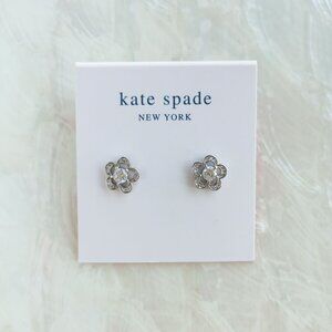 Kate Spade • Jeweled Stencil Scallops Silver Stud Earrings